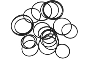 bobeini 20Pcs 25-135mm Mix Cassette Tape Machine Belt Varios Cinturones para grabadora Negro