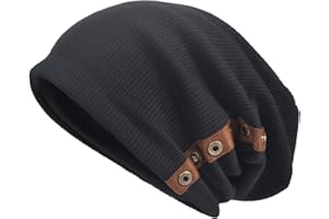 VECRY Homme Coton Bonnet Slouch Calotte Hip-Hop Hiver Chapeau d'été