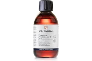 ‎NAISSANCE Naissance Fraktioniertes Kokosöl (Nr. 218) - 225ml - Fraktioniert, Flüssig Kokosöl für Haut, Kosmetik, Ätherische Öle