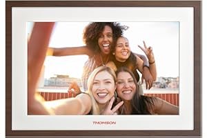 THOMSON Digital Photo Frame, 10.1 Inch WiFi Digital Picture Frame, Built-in Battery, 1280 x 800 HD IPS Touch Screen, 32 GB Memory, Automatic Rotation, Weather, Share Pictures, Music and Videos
