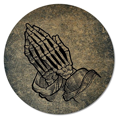Addies Glas-Untersetzer 6-tlg. Set „Totenkopf“ in hochwertiger Klarsicht-Geschenkbox und Korkrückseite, rund, 6 Motive - 5