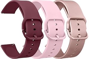 Amzpas 3 Stück Ersatz Uhrenarmbänder Silikon 20mm 22mm Armband,Uhrenarmband mit Schnellverschluss Ersatzbänder Watch Straps,Uhren Zubehör Uhrenarmbänder Watch Band für Damen Herren