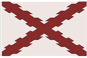 WORLDFLAGS BANDERA DE LA CRUZ DE BORGOÑA. CALIDAD RASO PREMIUM 110 GRMS. MEDIDA GRANDE 150X90 CM.