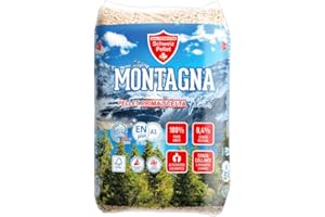 SCHWEIZ 105 kg PELLET PRIMA SCELTA 100% ABETE MONTAGNA 15 KG CERTIFICATO A1 COLORE BIANCO LATTE x 7 SACCHI