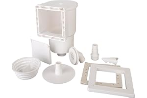 Gre AR100 - Skimmer para Limpieza y Depuración de Piscina Estándar + Válvula de Impulsión, Sistema de Filtración para Piscinas, Color Blanco, 27 x 22 x 35 cm