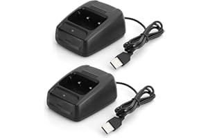 ASHATA 2 Szt.Baza ładująca do Baofeng BF666S / BF777S / BF888S / Retevis H777 / R888splus, ładowarka USB ładowarka ze Wskaźnikiem ładowania