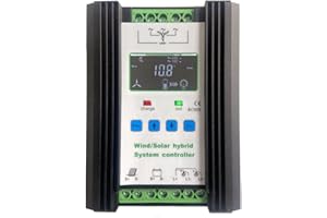 SolaMr 1000W PWM Controlador de Carga Híbrido Solar Eólico 400W Solar y 600W Energía Eólica Controlador Híbrido de Carga 12V/24V Sistema de Identificación Automática de Voltaje