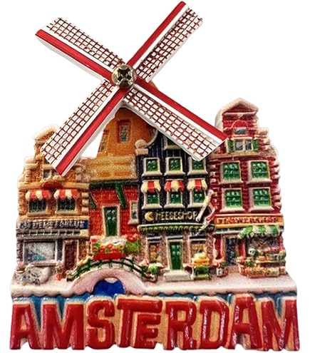 Red Light District Amsterdam Paesi Bassi Frigorifero Magnete Viaggi Souvenir 3D Decorazione Frigorifero Adesivo Magnetico Dipinto a Mano