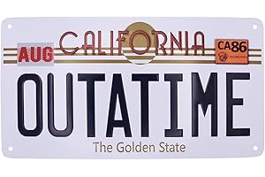 FANATTIK Back To The Future Metal Sign 'Outatime' DeLorean Tablica rejestracyjna
