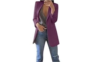 GÉNÉRIQUE Femme Casual Blazer Business Pockets Boutons Manche Longue Costume Jackets Élégant OL Bureau Affaires Veste De Costume Manteau Blouson Jacket