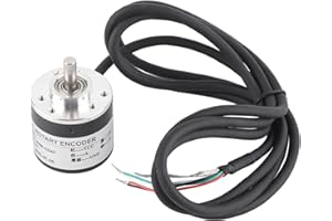 PUSOKEI Encodeur rotatif incrémental photoélectrique 600P / R Encodeur de rotation optique photoélectrique DC5-24V, encodeur 5000 R / min pour la hauteur de contrôle de la longueur de coupe en acier et l'éche