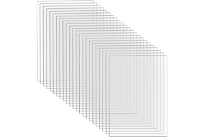 VIDETOL 50 PCS Clear Acrylic Sheets A6, 4x6 Inch Clear Perspex Sheets, A6 Acrylic Sheet with Protective Film for DIY Craft, Painting, Glass Replacement