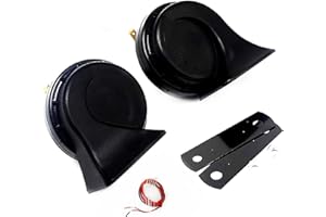 YIYIDA Car Horn Car Snail Horns 130DB Truck Horn Air Horn Double Tone loud speaker Black Electric Horn High Tone and Low Tone Horn Waterproof Horns for any 12V boat ship car Moto vans truck etc