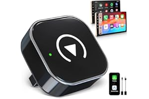 KILOVEXUY Adaptateur CarPlay sans Fil 2 en 1 pour Apple CarPlay & Android Auto, Bluetooth 5.0, Plug and Play, Connexion Rapide Stable, Compatible avec iOS 12+/Android 11+et Autos à partir de 2016 (Noir)