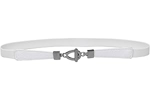 Syuer Womens 0.8" Width Skinny Elastic Waist Belt Stretch Cinch Belt Thin Belt