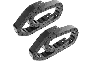 GooEquip 2PCS Schleppkette 18 mm x 37 mm Länge 1 Meter zur Kabelführung Kabelschleppkette Hochwertige Energiekette Schleppkette R38 für 3D-Drucker und CNC-Maschinen (18 x 37mm, 1 Meter)