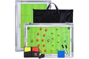 CREADY Magnettavla för fotbollsträning med magnetiska korthållare och tillbehör 53 x 31 cm