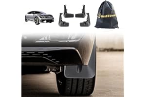 BestEvMod for EV6 Mud Flaps GT Splash Guards Accessories,Splash Fender Set of 4 No Need to Drill Holes Compatible with 2022 2023 Kia EV6 GT GT-Line,Not Fit for First Edition GT-line (GT Version)