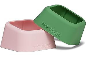 Obudowa do TIME TIMER MOD Home – 60 minut wizualny timer Home Edition dla dzieci – nauka domowa, timer do szkoły, stołu biurowego i spotkań z cichą pracą, 2 sztuki w opakowaniu (różowy i zielony)