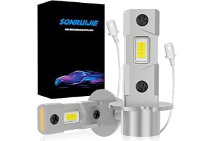 SONRUIJIE H3 LED-strålkastarlampa 16000LM 100W, 6000K Vit Super Bright Mini LED H3-lampor Bilkonverteringssats Halogenbyte, p