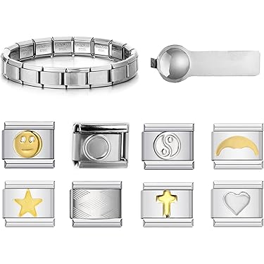 Italian Charm Armband Set - 22 Teile Silber Mit Öffnungswerkzeug