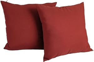 DiseLio 2 Fundas de Cojín Algodón 45 x 45 cm Color Burdeos, Hecho en España. Cojines Decorativos Color Liso para decoración de la casa (L-C-45x45 Burdeos)
