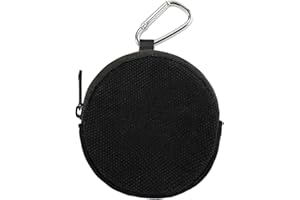 MAXQUU 1 x mini portfel z zamkiem błyskawicznym, okrągły, wodoszczelny, mały portfel, nadaje się do przechowywania drobnych pieniędzy, uroczy i kompaktowy czarny mini portfel., niebieski, pasek na pieniądze