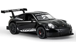 MODVKVK Porsche 911 GT3RS 1:32 Modellino, Macchinine in Metallo Pressofuso, Giocattoli per Bambini con Suoni e Luci con Funzione pull-Back per Bambini dai 3 Anni in su e Collezionisti di Auto (Nero)