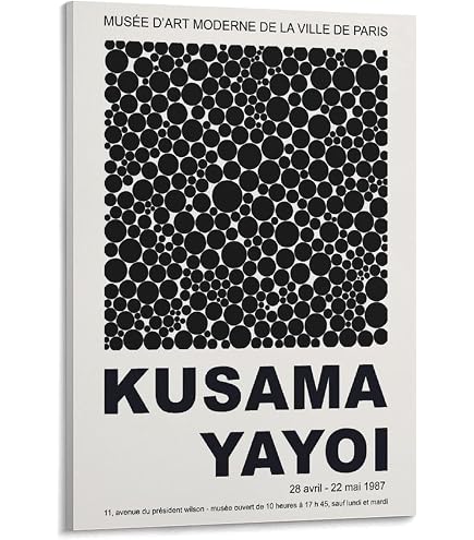 Poster Su Tela Yayoi Kusama - Stampa Artistica 30x45 Cm, Senza Cornice - Decorazione Moderna Per Camera E Soggiorno