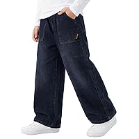 Happy Cherry Jongensjeans baggy denim broek kinderen elastische taille