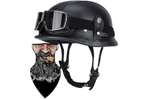 HHSDB Halbschalenhelm mit DOT/ECE Motorradhelm Motorrad Halbhelme Open Face Helm Jethelm Rollerhelm Motorrad-Halb offener Helm Mopedhelm Cruiser Chopper Helm