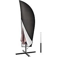 Aimego Sonnenschirm Abdeckung Schutzhülle, Ampelschirm Schutzhülle 265cm Schirmhülle Oxford Wasserdicht Schwarz