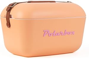 Polarbox Glacière Classique rétro Vintage pour Camping, Pique-Nique, Plage, 20 l, Sorbet/Rose