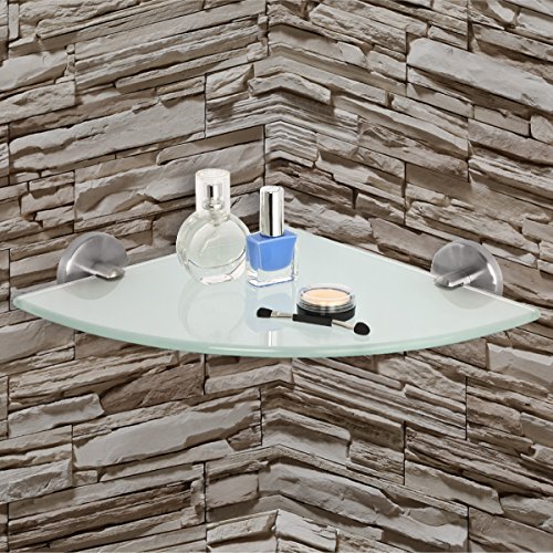 bremermann® Bad-Serie PIAZZA – Eckablage aus Edelstahl und Glas, matt - 2