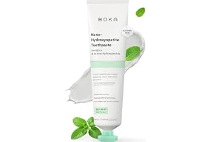 Boka Fluoride Free Nano Hydroxyapatite Toothpaste - Adult & Kids - Appropriate for Sensitive Teeth - No Sulfates & Parabens - Natural Flavors & Vegan - Mild Ela Mint (113g) 1pk