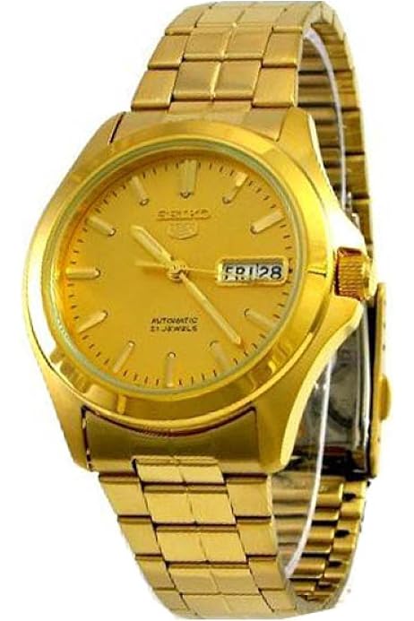 Seiko 5 All Gold-plated Stainless Steel Men's Watch SNKK98: Buy Online at  Best Price in UAE - Amazon.ae
