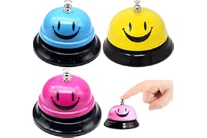 LAUFUNJOY Lot de 3 Sonnette de Service, Cloches d'appel Cloche de Table Sonnette de Comptoir Cloche d’Appel Sonnette de Réception Cloche Sonnette pour Cuisine Hôtel Restaurant Bar Bureau école