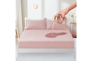 ‎SUFDARI Sufdari Matratzenschoner wasserdicht 160x200cm spannbettlaken, Atmungsaktive Matratzenauflage, Inkontinenzauflage, Wasserdichter Matratzenbezug-Schutz Nässeschutz Spannbetttuch -Rosa