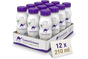 1 bricka (2,52 liter) original kamelmjölk från Camelicious från Dubai (12 burkar med 210 ml)