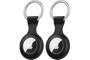 WANME Custodia per AirTag con Portachiavi, 2 Pezzi Custodia Porta Airtag Apple Cover, Impermeabile Copertura Protettiva per Chiavi, Borse, Bagagli, Collari per Animali Domestici