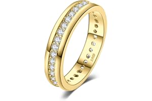 JewelryPalace Ringe Frauen Eheringe Ring Silber 925 Damen, Zirkonia Silberringe Trauringe Vorsteckring Hochzeitsringe Antragsring Memoirering Ewigkeitsring Ringe Set, Damen Schmuck Rosegold Gold