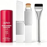 Set of 3 Korean Colour Changing Foundation with Brush | 2-in-1 Foundation Stick, Smart, Lightweight, Moisturizing, Foundation