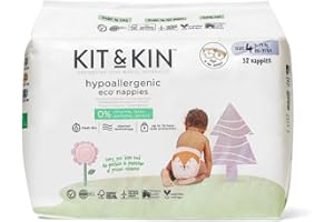Kit & Kin Premium Eco Baby Nappies Size 4 | Plant-Based & Hypoallergenic | Superior up to 12 Hour Leak Protection | Vegan & Cruelty Free | No Harsh Chemicals | 9-14 kgs / 20-31 lbs | 256 Nappies