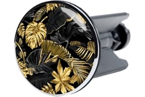 Sanilo Zatyczki do umywalki, wiele pięknych zatyczek do umywalki do wyboru, uniwersalne z motywem (Golden Leaves)