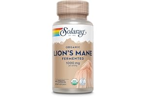 Solaray Lions Mane 1000mg | Melena de Leon | Fermented Mushroom | 60 VegCaps