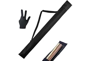 EUYKQNOI Sac de Queue de Billard Livré avec 1 gant noir,Pool Cue Bag,Queue de Billard Sac, Sac de Transport pour Queue de Billard Portable, pour 1/2 Snooker Billiard Stick Rod Storage