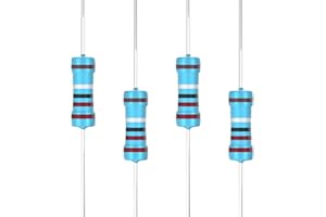 SCOOYUCK 100 szt. rezystor 2,2 Ω 1/2 W (0,5 W) 1% tolerancja metalowa folia oporowa