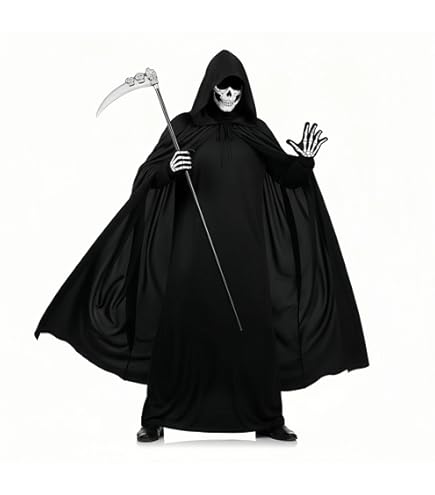 1 PC - Statue De Faucheuse Noire, Robe Scintillante, Rampe De Nuit