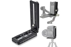 HAFOKO Alluminio RS2 RS3 Staffa a L Verticale Orizzontale Commutazione Telecamera Rilascio Rapido Treppiedi Piatto compatibile per DJI Ronin RS2 RSC2 RS3 RS3 Pro Gimbal Stabilizzatore Treppiedi