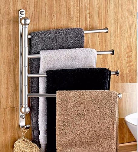 USDFJN Towel Holder Bathroom Stand Shelf Aluminum can be rotated 4 months 31*38cm